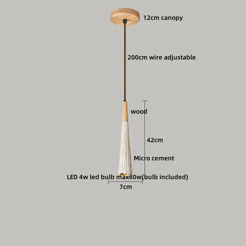 Helnys Yellow Travertine LED Pendant Light for Bedroom and Balcony