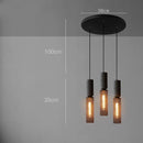 Helnys Industrial Pendant Light Cement Metal Lampshade Nordic Hanging Lamp LED