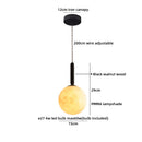 Helnys Modern Nordic Wood Glass Ball LED Pendant Lights for Home Decor
