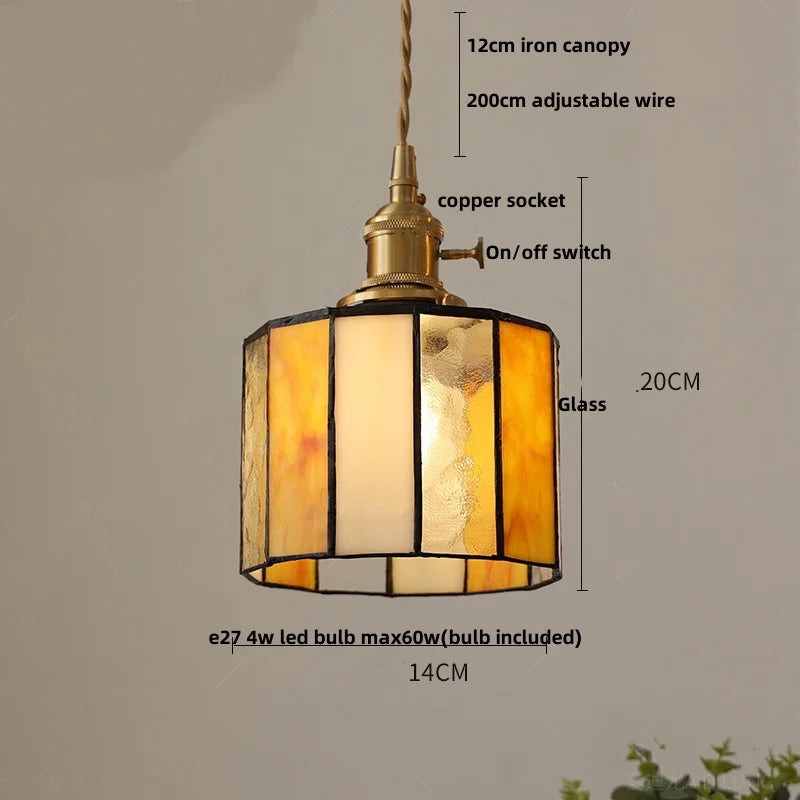 Helnys Adjustable LED Pendant Lamp with Copper Knob Switch for Dining Room