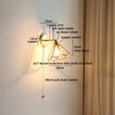 Helnys Clear Glass LED Wall Lamps Brass Socket Luminaire Japan Style