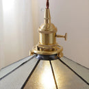 Helnys Gray Glass LED Pendant Light with Iron Canopy, Knob Switch