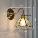 Helnys Vintage Copper Loft LED Wall Lights Glass Bedroom Lamparas De Pared