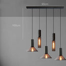 Helnys Industrial Pendant Light Cement Metal Lampshade Nordic Hanging Lamp LED