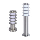 Helnys Stainless Steel Path Light with White Acrylic Shade, Waterproof Outdoor Post Lamp