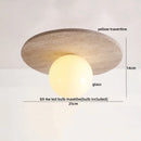 Helnys LED Edison Bulb Ceiling Lights Natural Yellow Travertine Indoor Home Decor