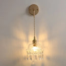 Helnys Clear Glass LED Wall Lamp Modern Crystal Home Decor Applique Murale