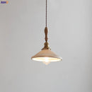 Helnys Copper Ceramic LED Pendant Lamp with Wood Handle