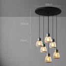 Helnys Industrial Pendant Light Cement Metal Lampshade Nordic Hanging Lamp LED