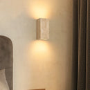 Helnys Nordic LED Wall Light COB Travertine Bedside Lamp - Yellow Square