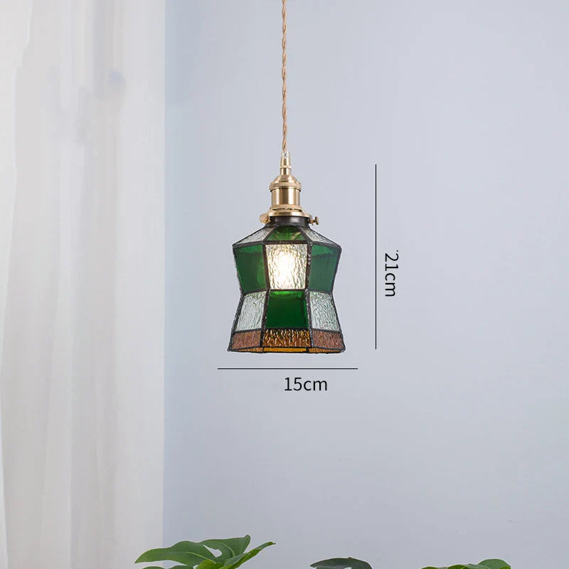 Helnys Modern Nordic Glass Copper LED Pendant Lights for Dining Room & Bedroom