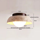 Helnys Yellow Travertine Stone Glass LED Ceiling Light - Nordic Modern Design