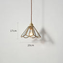 Helnys Glass LED Pendant Lights: Modern Copper Hanging Lamp for Bedroom, Dining, Restaurant