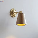 Helnys Nordic Copper LED Wall Lights Modern Indoor Lighting Stair Bathroom Bedroom Lamp