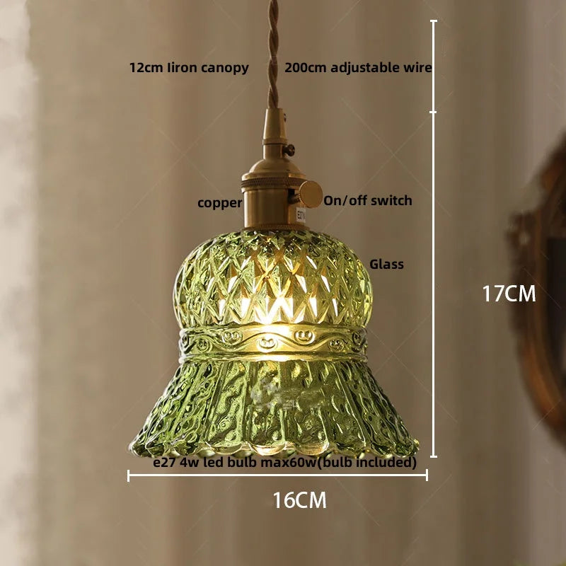 Helnys Glabe Glass LED Pendant Light - Modern Nordic Hanging Lamp