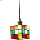 Helnys Cube LED Pendant Light Fixture Glass Nordic Modern Hang Lamp