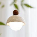 Helnys Modern Yellow Glass LED Pendant Lights for Balcony and Study