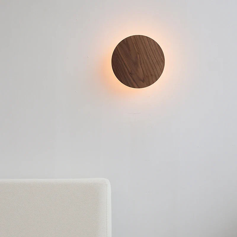 Helnys Wooden Bedside Wall Light | Japan Style LED Fixture for Bedroom Balcony