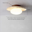 Helnys Wood Yellow Travertine LED Ceiling Light - Nordic Modern Design