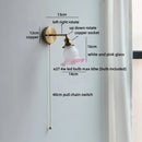 Helyn's Nordic Swing Arm LED Wall Lamp - Modern Copper Bedside Light