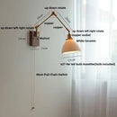 Helnys LED Swing Arm Wall Lamps Nordic Modern Ceramic Stair Light