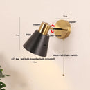 Helnys Black Iron LED Wall Sconce for Modern Home Decor