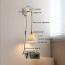 Helnys Ceramic LED Wall Sconce with Adjustable Copper Arm - Nordic Modern Style