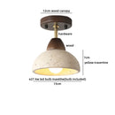Helnys Round White Glass LED Ceiling Light - Modern Nordic Yellow Stone Lamp