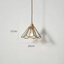 Helnys Modern Nordic Glass Copper LED Pendant Lights for Dining Room & Bedroom