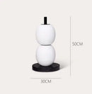 Helnys Nordic Gourd String Floor Lamp White Glass Lampshade