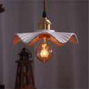 Helnys White Ceramic LED Pendant Light - Nordic Modern Design, Adjustable Hanging Lamp