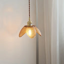 Helnys Amber Glass LED Pendant Light - Japan Style Hanging Lamp