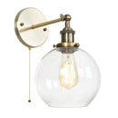 Helnys Ball Glass LED Wall Lamp Sconce Vintage Loft Industrial Iron Wall Light