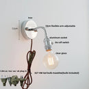 Helnys LED Wall Sconce with Pull Chain Switch and Flexible Arm