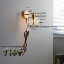 Helnys Nordic LED Glass Wall Lights with Brass Pull Chain Switch