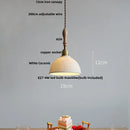 Helnys White Glass LED Pendant Light Fixture Nordic Modern Wood Ash Hanging Lamp