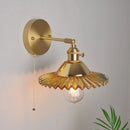 Helnys Nordic LED Wall Sconce with Pull Chain Switch & Glass Stair Light Fixtures