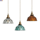 Helnys Amber Glass LED Pendant Chandelier