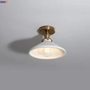 Helnys LED Ceiling Lights for Home Bedroom Living Room Balcony - Green Glass Copper