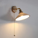 Helnys Copper Canopy LED Wall Light Fixture Nordic Modern Bedroom Sconce