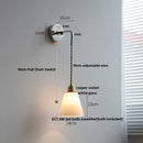 Helnys Glass LED Wall Light Fixture Modern Nordic Design Adjustable Bedside Lamp