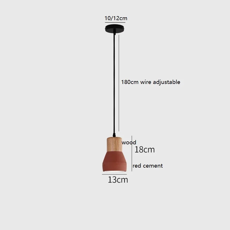 Nordic LED Pendant Lamp by Helnys - Modern Cement Hanging Light