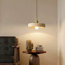 Helnys Yellow Stone Copper Socket LED Pendant Lights for Living Room Study Café