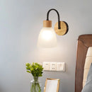 Helnys Simple LED Wall Lamp Sconce Modern Glass Bathroom Light