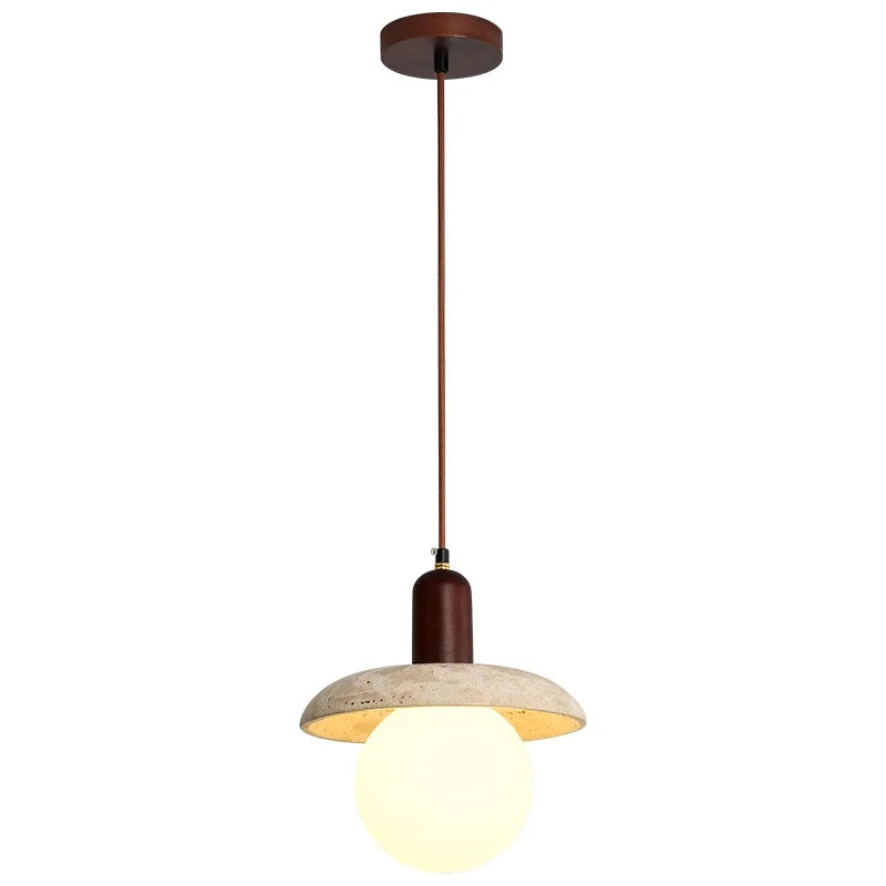 Helnys White Glass LED Pendant Lamp for Bedroom & Living Room