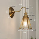 Helnys Vintage Style Blue Flower Glass Wall Sconce LED Lamp