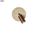 Helnys Stone Wood LED Wall Sconce Pull Chain Switch Mirror Light Fixtures