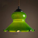Helnys Vintage Copper Socket Pendant Lamp with Green Glass - 2023 Edition