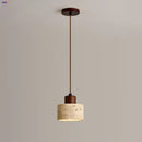 Helnys Modern LED Pendant Light Fixture with Wood Canopy for Restaurant Living Room