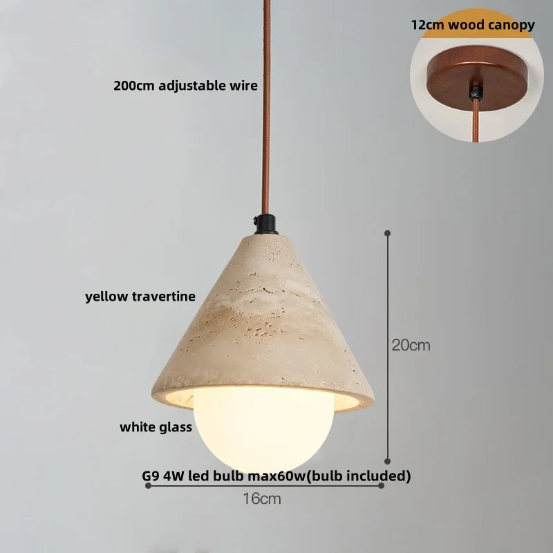 Helnys Cement LED Pendant Lamp, Adjustable Nordic Modern Hanging Light Fixtures